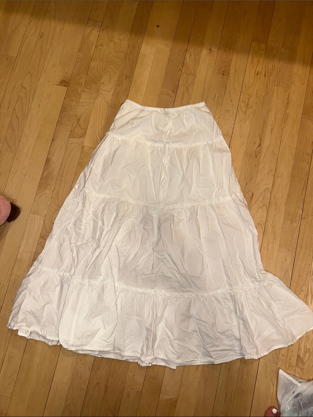 wild fable White Tiered Ruffle Maxi Skirt